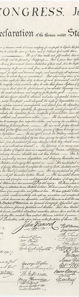 conclusion of the declaration of independence explained