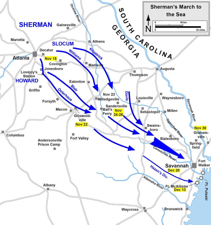 Sherman's March To The Sea - The Campaign Through Georgia In 1864