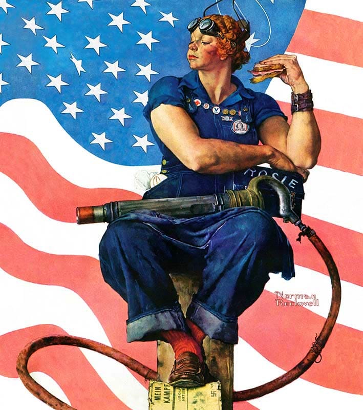 Rosie The Riveter By Norman Rockwell Facts About The Painting   Rosie The Riveter Norman Rockwell 1943 