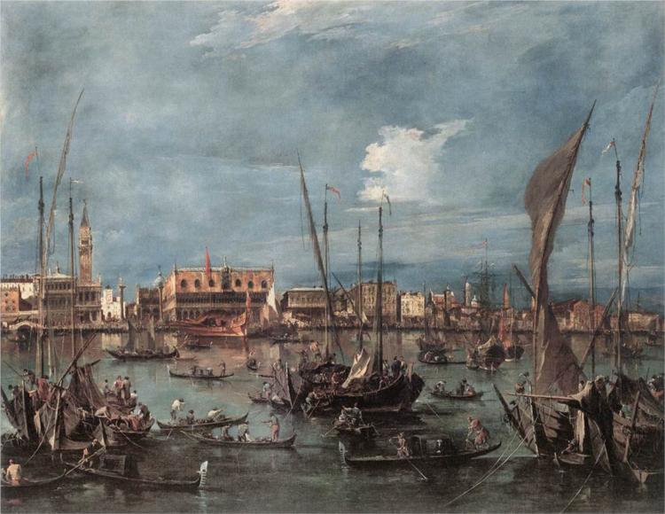 Procession of Gondolas in the Bacino di San Marco, Venice